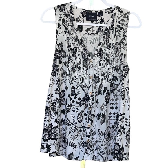 Anthropologie Tops - Anthropologyie Maeve Floral Print Button Up Sleeveless Shirt Size M